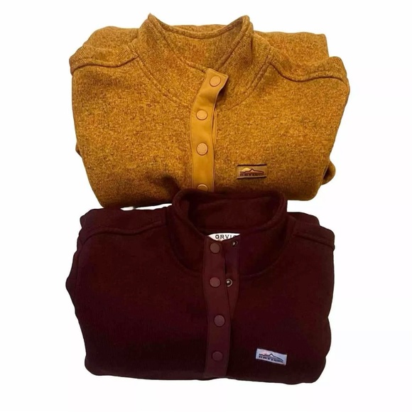 Orvis Sweaters - 2x (Two) Orvis Quarter Snap Fleece Pullover Sweaters – XL
